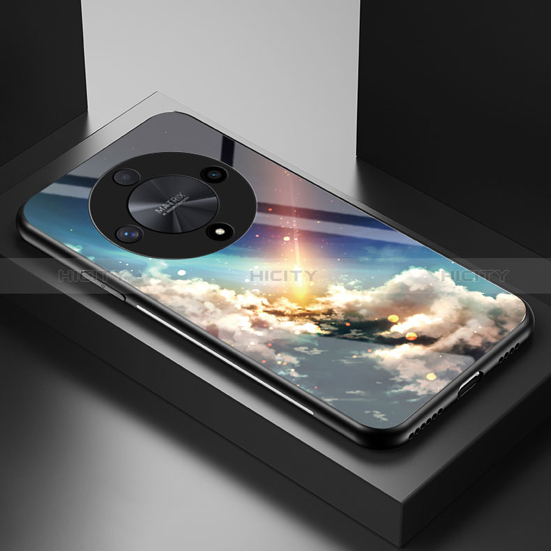 Coque Contour Silicone et Vitre Motif Fantaisie Miroir Etui Housse LS2 pour Huawei Honor Magic6 Lite 5G Mixte Plus