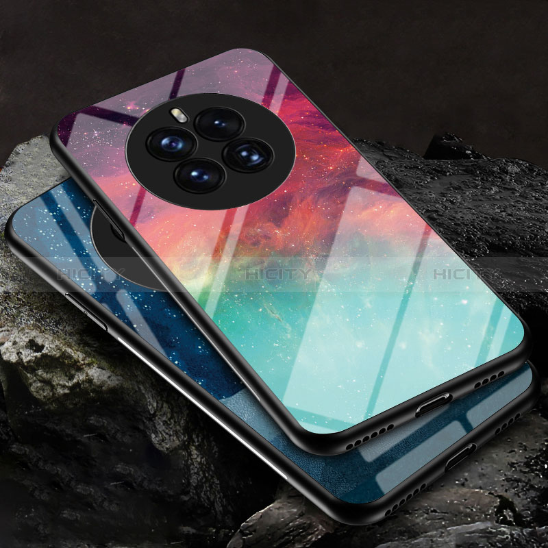 Coque Contour Silicone et Vitre Motif Fantaisie Miroir Etui Housse LS2 pour Huawei Mate 50 Plus