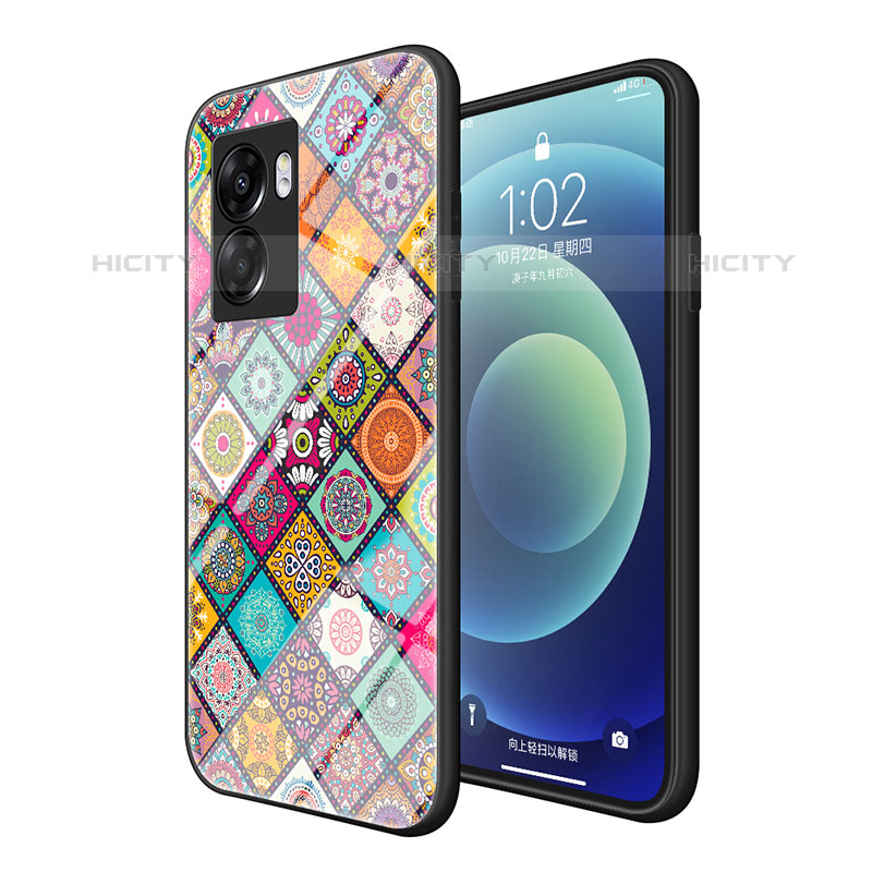 Coque Contour Silicone et Vitre Motif Fantaisie Miroir Etui Housse LS2 pour OnePlus Nord N300 5G Colorful Plus