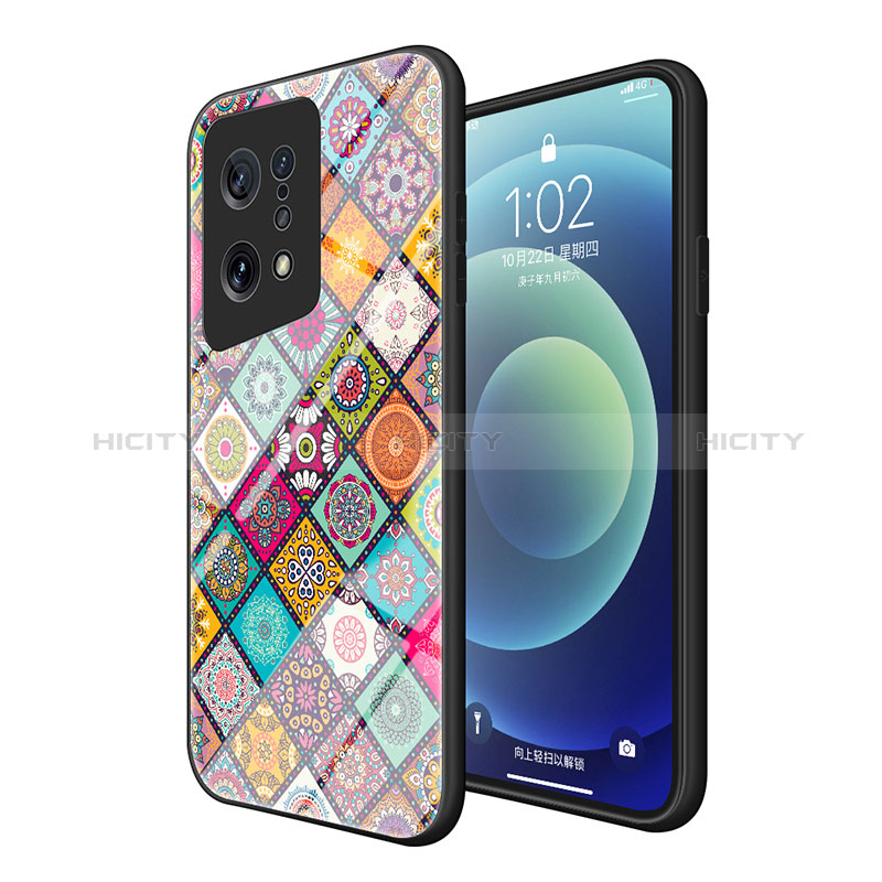 Coque Contour Silicone et Vitre Motif Fantaisie Miroir Etui Housse LS2 pour Oppo Find X5 5G Plus