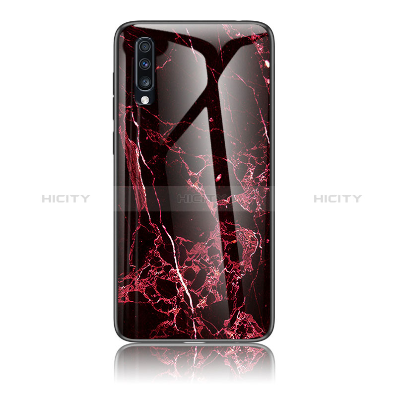 Coque Contour Silicone et Vitre Motif Fantaisie Miroir Etui Housse LS2 pour Samsung Galaxy A70S Plus