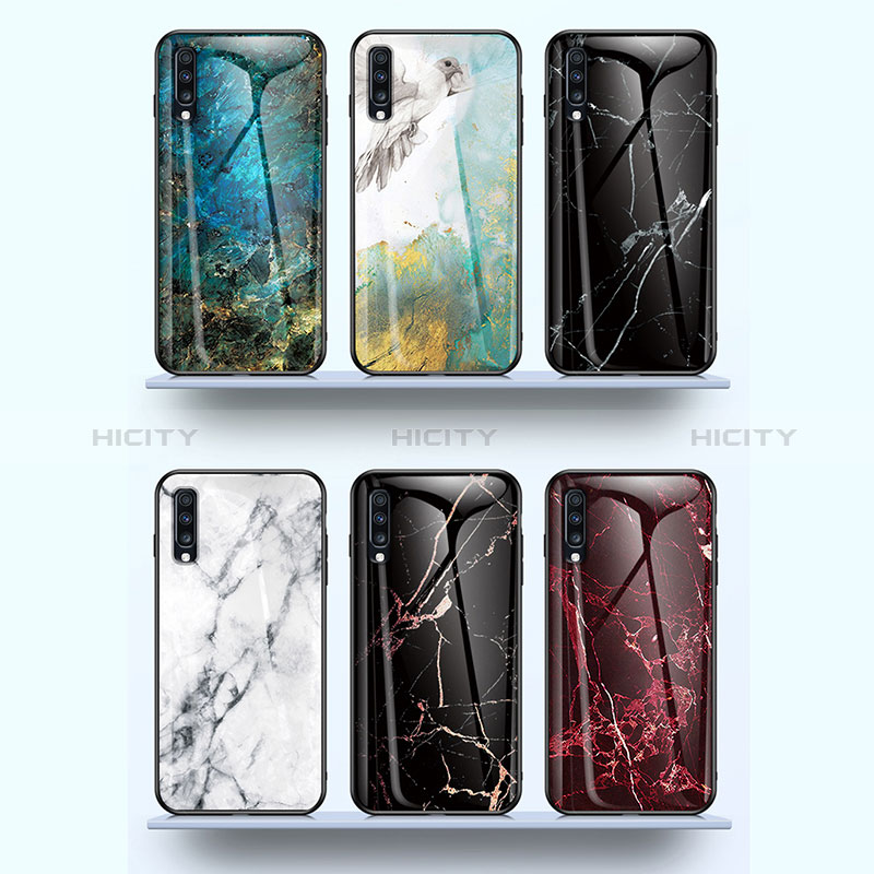 Coque Contour Silicone et Vitre Motif Fantaisie Miroir Etui Housse LS2 pour Samsung Galaxy A70S Plus