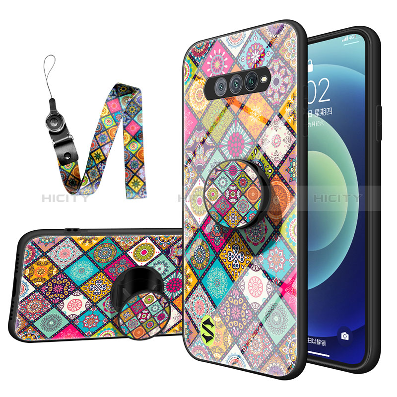 Coque Contour Silicone et Vitre Motif Fantaisie Miroir Etui Housse LS2 pour Xiaomi Black Shark 4S Pro 5G Plus