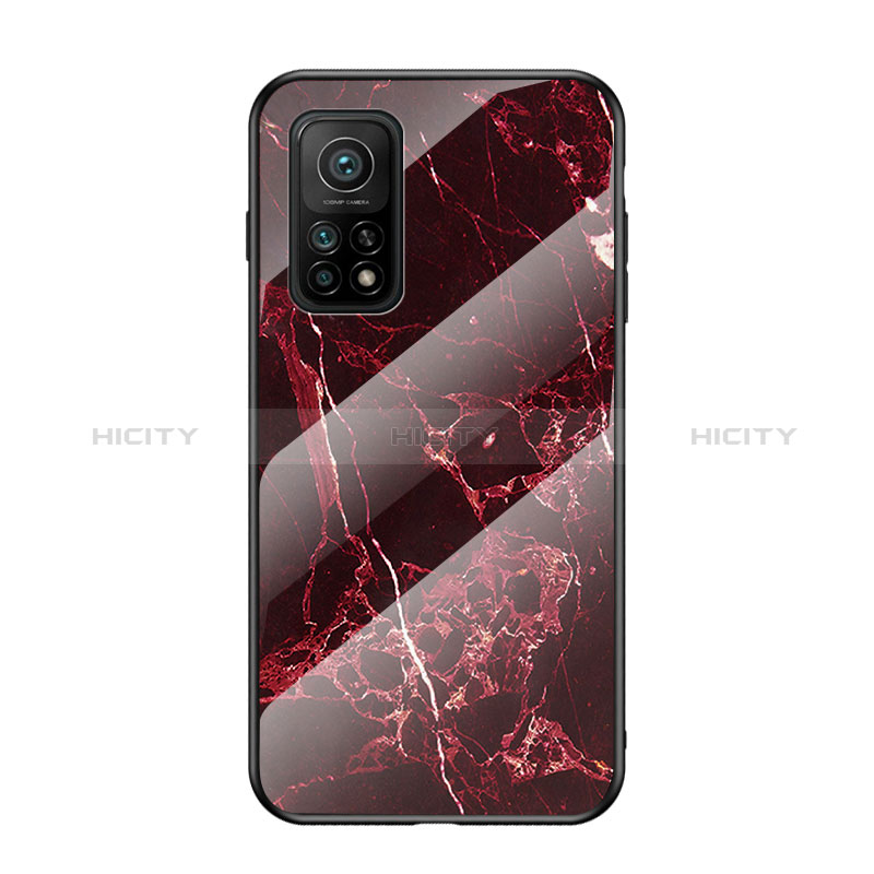 Coque Contour Silicone et Vitre Motif Fantaisie Miroir Etui Housse LS2 pour Xiaomi Mi 10T Pro 5G Rouge Plus