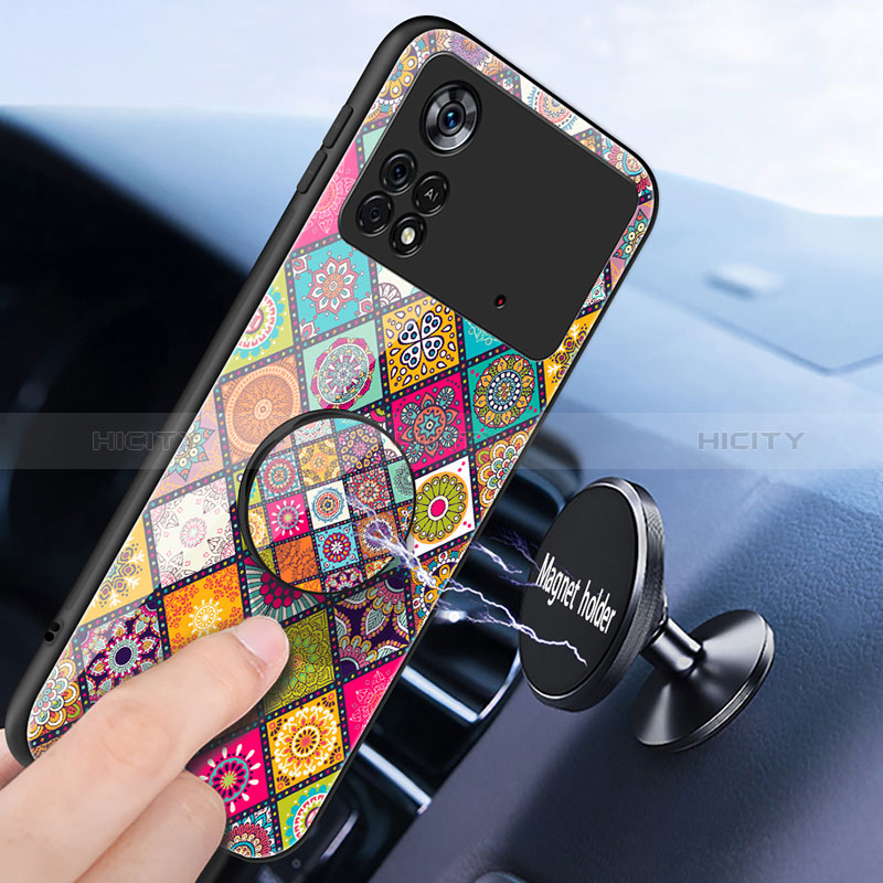 Coque Contour Silicone et Vitre Motif Fantaisie Miroir Etui Housse LS2 pour Xiaomi Poco X4 Pro 5G Plus