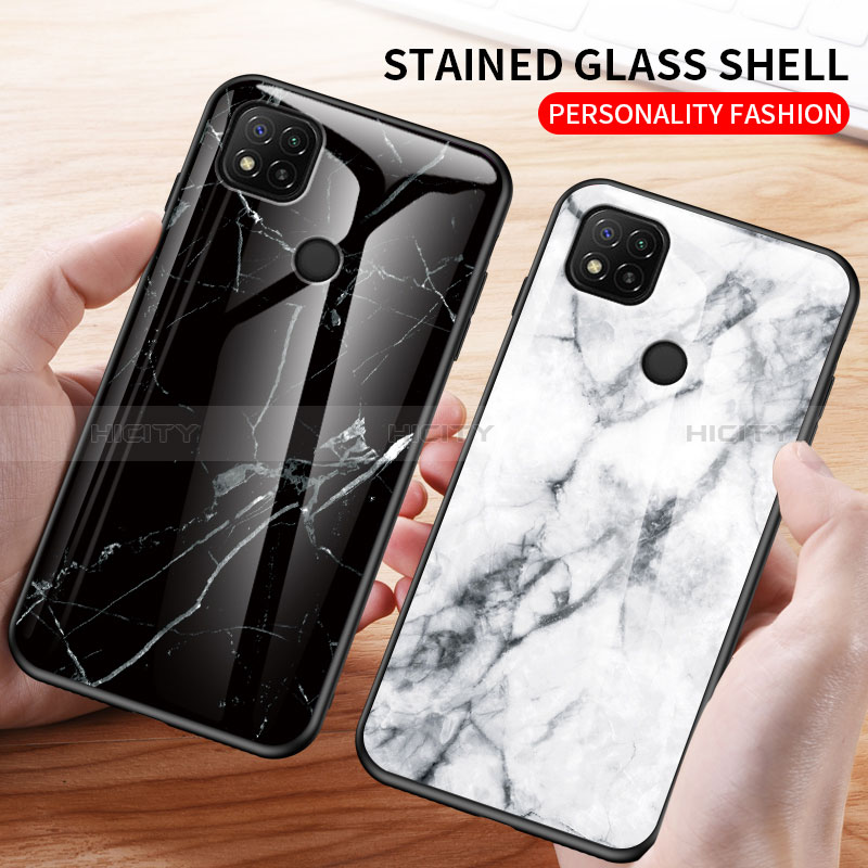 Coque Contour Silicone et Vitre Motif Fantaisie Miroir Etui Housse LS2 pour Xiaomi Redmi 9 Activ Plus