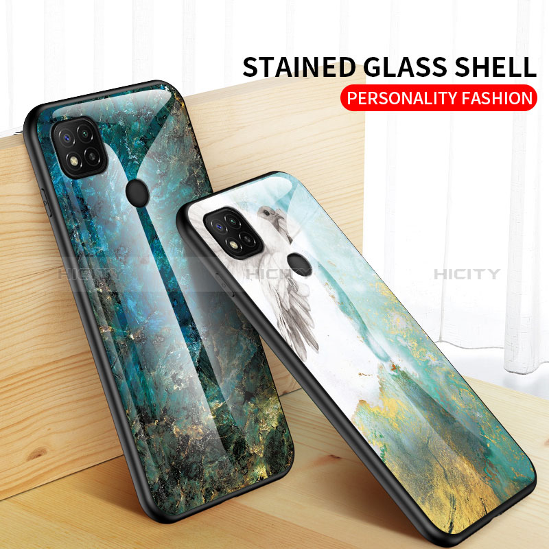 Coque Contour Silicone et Vitre Motif Fantaisie Miroir Etui Housse LS2 pour Xiaomi Redmi 9 Activ Plus