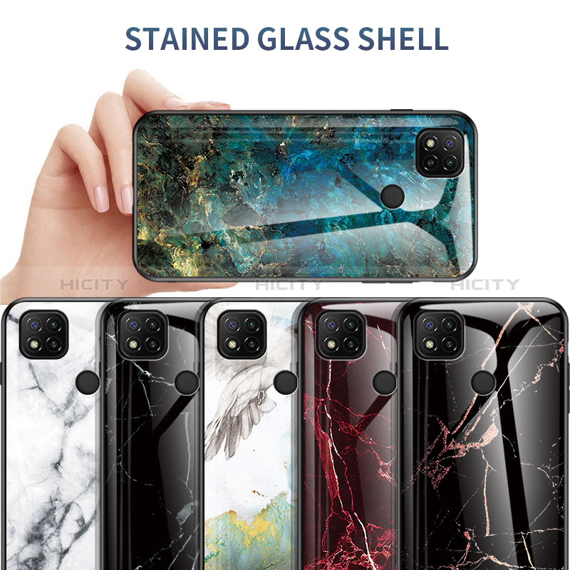 Coque Contour Silicone et Vitre Motif Fantaisie Miroir Etui Housse LS2 pour Xiaomi Redmi 9 Activ Plus