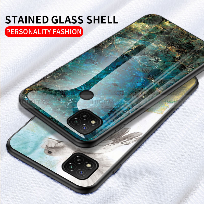 Coque Contour Silicone et Vitre Motif Fantaisie Miroir Etui Housse LS2 pour Xiaomi Redmi 9C Plus