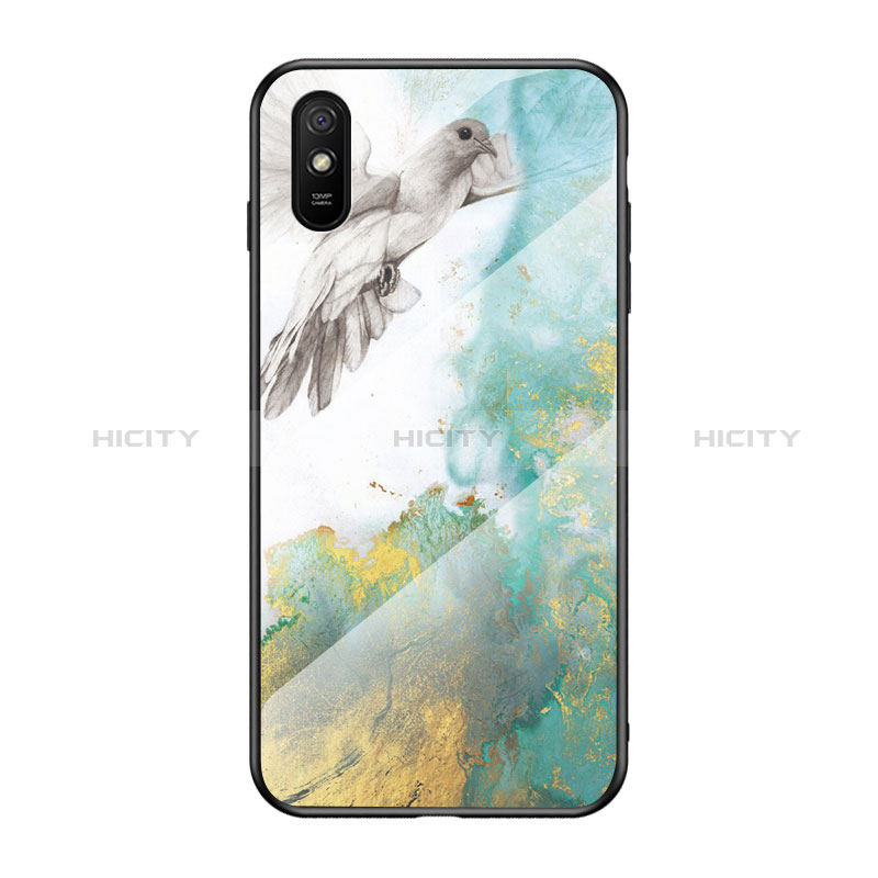 Coque Contour Silicone et Vitre Motif Fantaisie Miroir Etui Housse LS2 pour Xiaomi Redmi 9i Plus