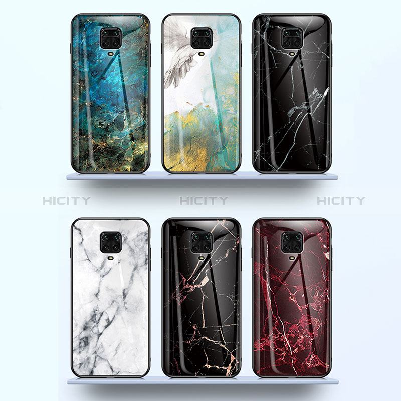 Coque Contour Silicone et Vitre Motif Fantaisie Miroir Etui Housse LS2 pour Xiaomi Redmi Note 9 Pro Max Plus