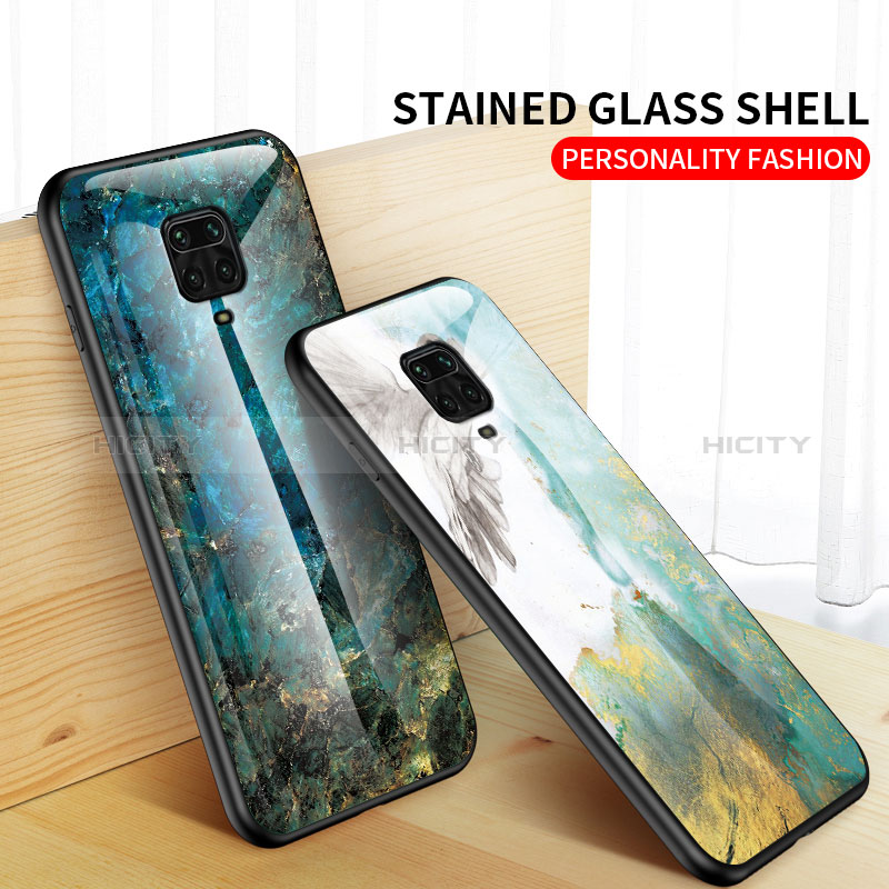 Coque Contour Silicone et Vitre Motif Fantaisie Miroir Etui Housse LS2 pour Xiaomi Redmi Note 9 Pro Plus