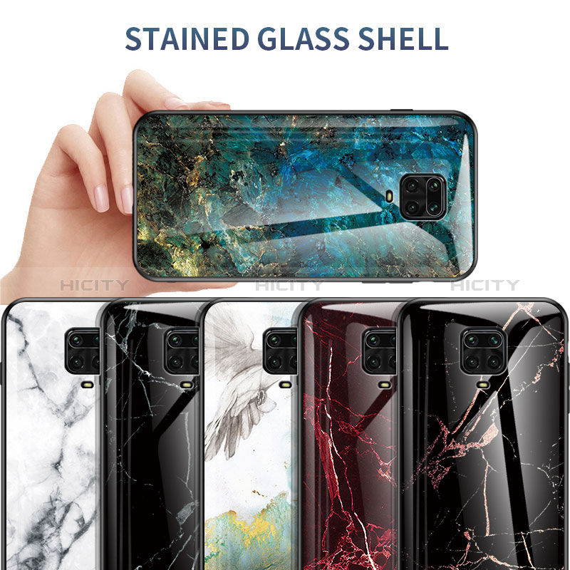 Coque Contour Silicone et Vitre Motif Fantaisie Miroir Etui Housse LS2 pour Xiaomi Redmi Note 9 Pro Plus