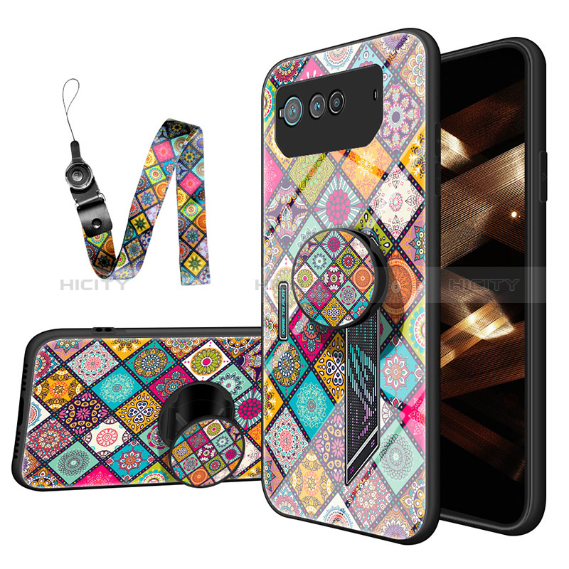 Coque Contour Silicone et Vitre Motif Fantaisie Miroir Etui Housse LS3 pour Asus ROG Phone 6 Colorful Plus