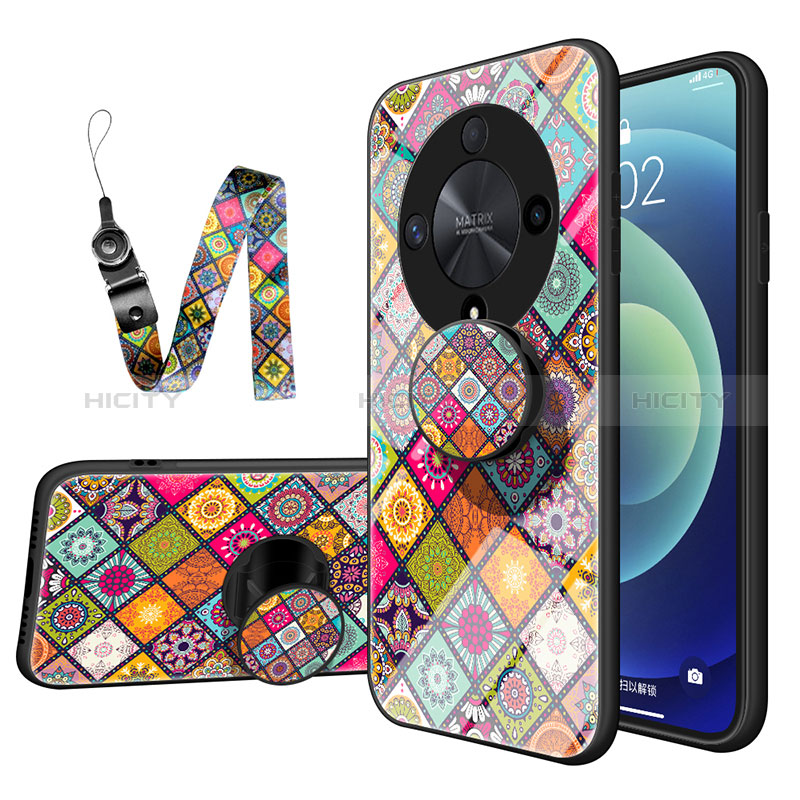 Coque Contour Silicone et Vitre Motif Fantaisie Miroir Etui Housse LS3 pour Huawei Honor Magic6 Lite 5G Mixte Plus