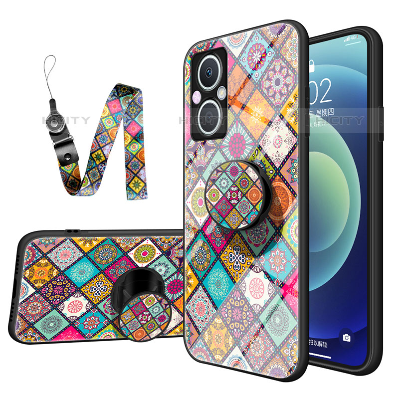 Coque Contour Silicone et Vitre Motif Fantaisie Miroir Etui Housse LS3 pour OnePlus Nord N20 5G Colorful Plus