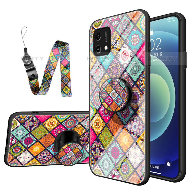 Coque Contour Silicone et Vitre Motif Fantaisie Miroir Etui Housse LS3 pour Oppo A16K Mixte Plus