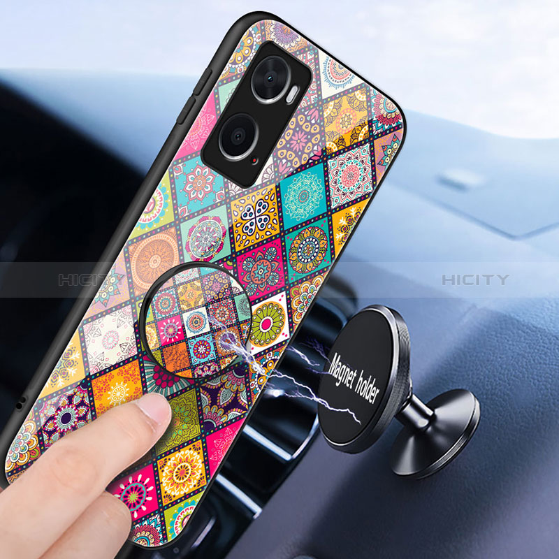 Coque Contour Silicone et Vitre Motif Fantaisie Miroir Etui Housse LS3 pour Oppo A36 Plus