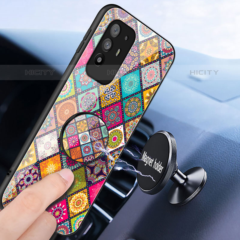 Coque Contour Silicone et Vitre Motif Fantaisie Miroir Etui Housse LS3 pour Oppo F19 Pro+ Plus 5G Plus