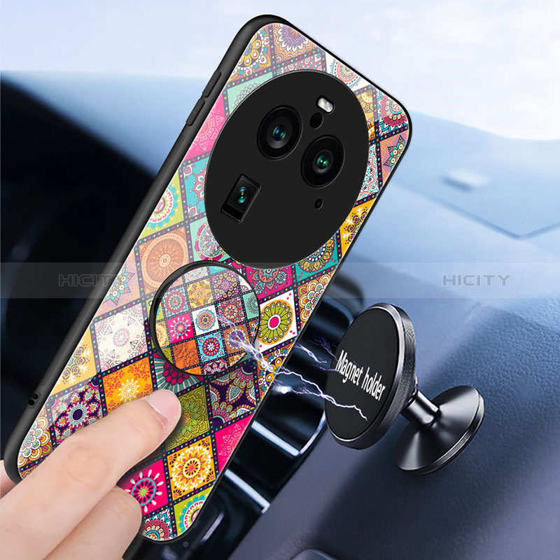 Coque Contour Silicone et Vitre Motif Fantaisie Miroir Etui Housse LS3 pour Oppo Find X6 5G Plus