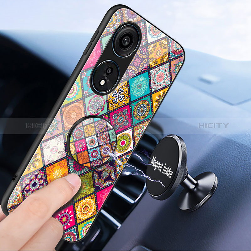 Coque Contour Silicone et Vitre Motif Fantaisie Miroir Etui Housse LS3 pour Oppo Reno8 T 4G Plus