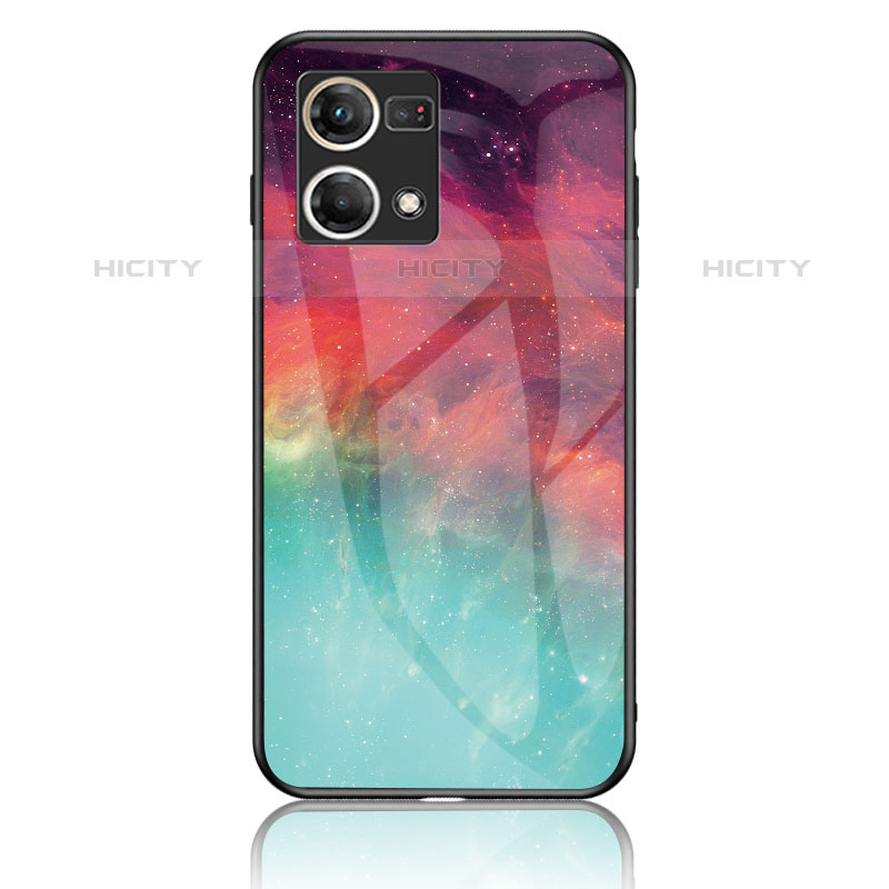 Coque Contour Silicone et Vitre Motif Fantaisie Miroir Etui Housse LS4 pour Oppo F21 Pro 4G Plus