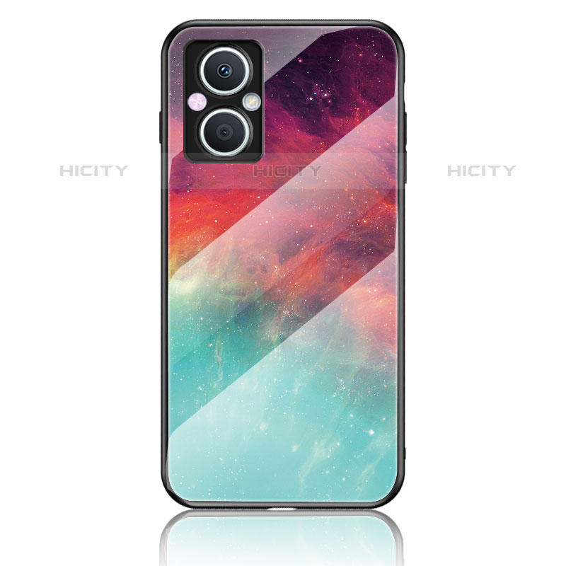 Coque Contour Silicone et Vitre Motif Fantaisie Miroir Etui Housse LS4 pour Oppo F21s Pro 5G Plus