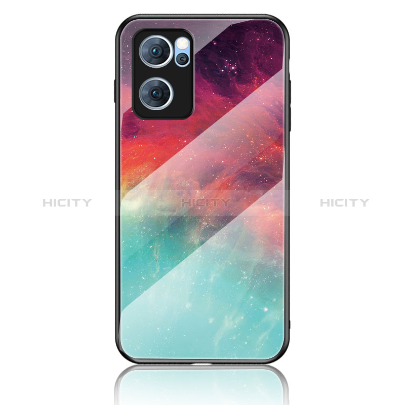 Coque Contour Silicone et Vitre Motif Fantaisie Miroir Etui Housse LS4 pour Oppo Find X5 Lite 5G Plus