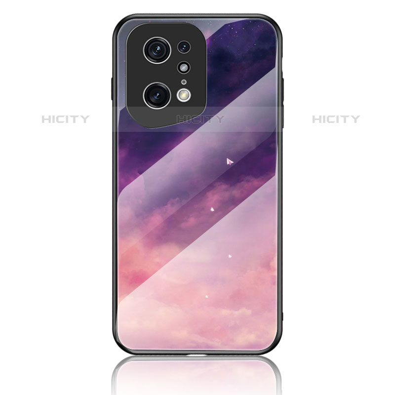 Coque Contour Silicone et Vitre Motif Fantaisie Miroir Etui Housse LS4 pour Oppo Find X5 Pro 5G Plus