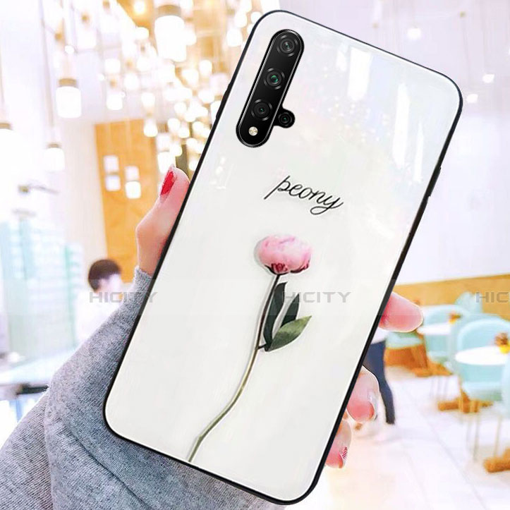 Coque Contour Silicone et Vitre Motif Fantaisie Miroir Etui Housse M01 pour Huawei Honor 20 Rose Plus