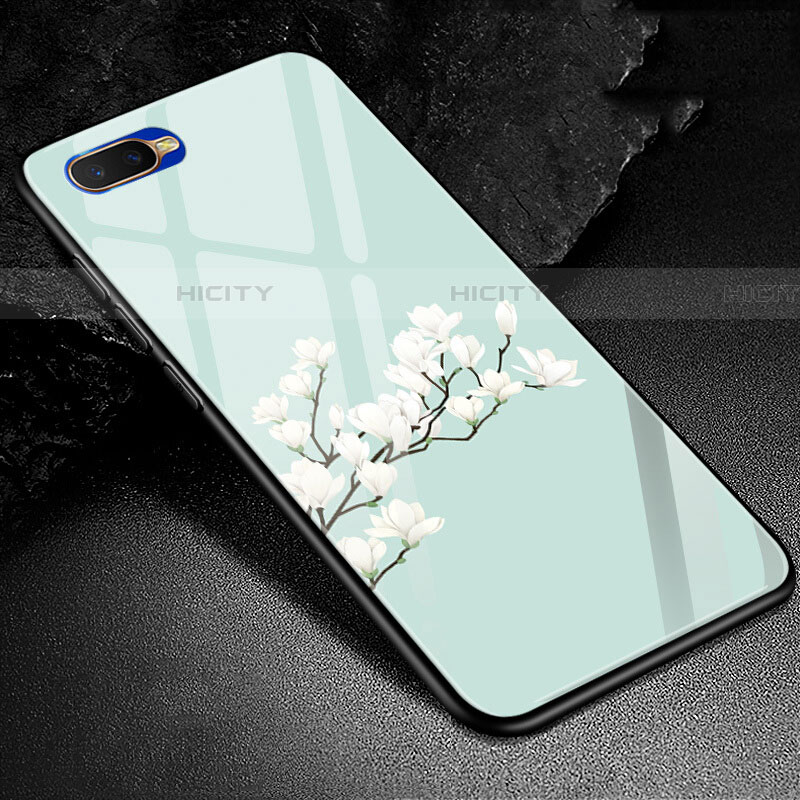 Coque Contour Silicone et Vitre Motif Fantaisie Miroir Etui Housse M01 pour Oppo RX17 Neo Plus