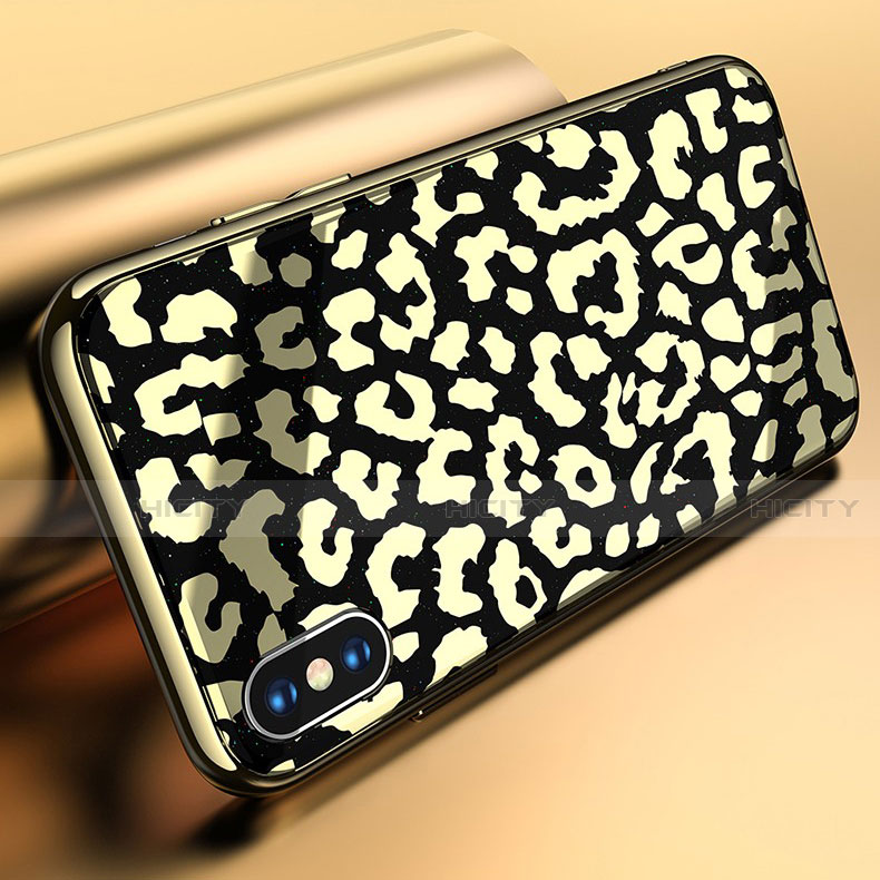 Coque Contour Silicone et Vitre Motif Fantaisie Miroir Etui Housse pour Apple iPhone X Plus