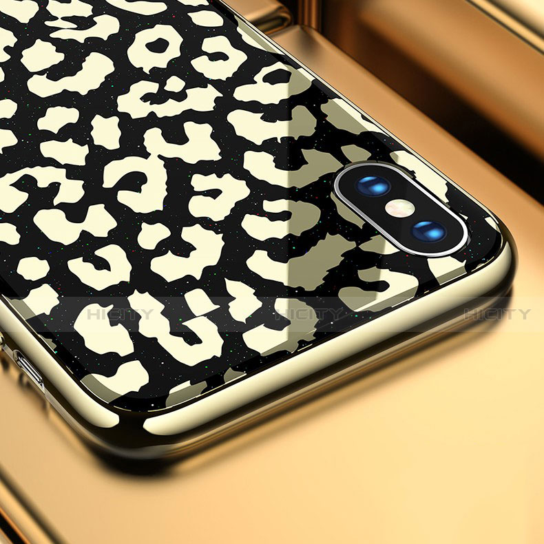 Coque Contour Silicone et Vitre Motif Fantaisie Miroir Etui Housse pour Apple iPhone X Plus