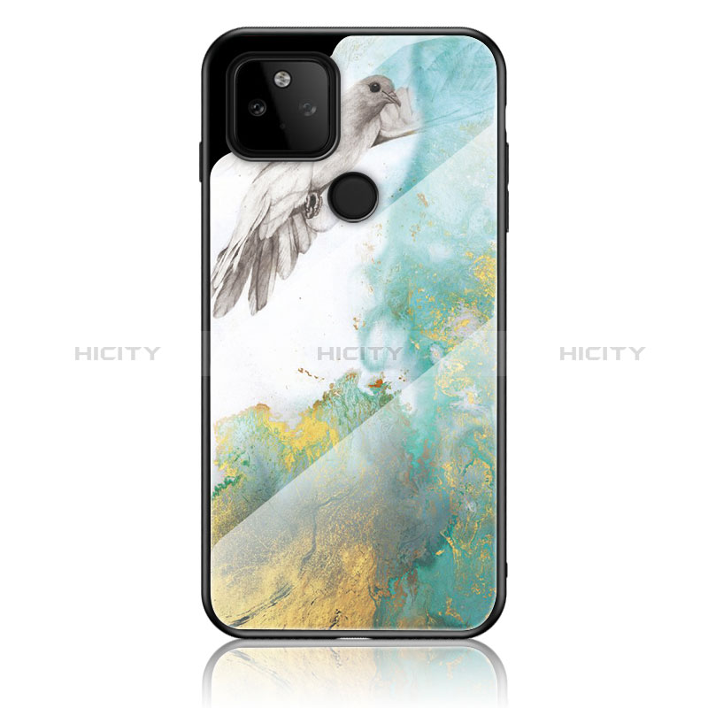 Coque Contour Silicone et Vitre Motif Fantaisie Miroir Etui Housse pour Google Pixel 5a 5G Plus