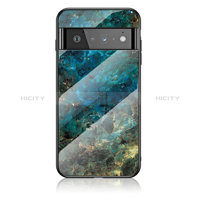 Coque Contour Silicone et Vitre Motif Fantaisie Miroir Etui Housse pour Google Pixel 6 Pro 5G Plus