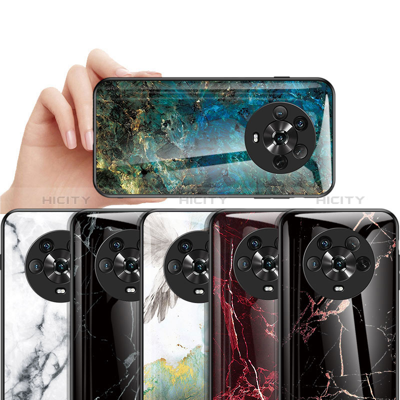 Coque Contour Silicone et Vitre Motif Fantaisie Miroir Etui Housse pour Huawei Honor Magic4 5G Plus