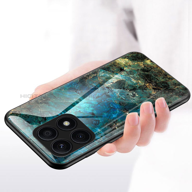 Coque Contour Silicone et Vitre Motif Fantaisie Miroir Etui Housse pour Huawei Honor X8a 5G Plus