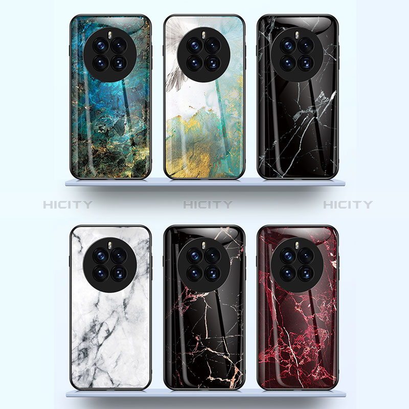 Coque Contour Silicone et Vitre Motif Fantaisie Miroir Etui Housse pour Huawei Mate 50 Pro Plus