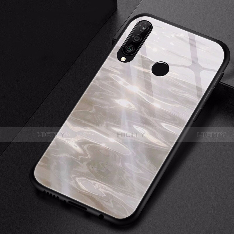 Coque Contour Silicone et Vitre Motif Fantaisie Miroir Etui Housse pour Huawei Nova 4e Plus