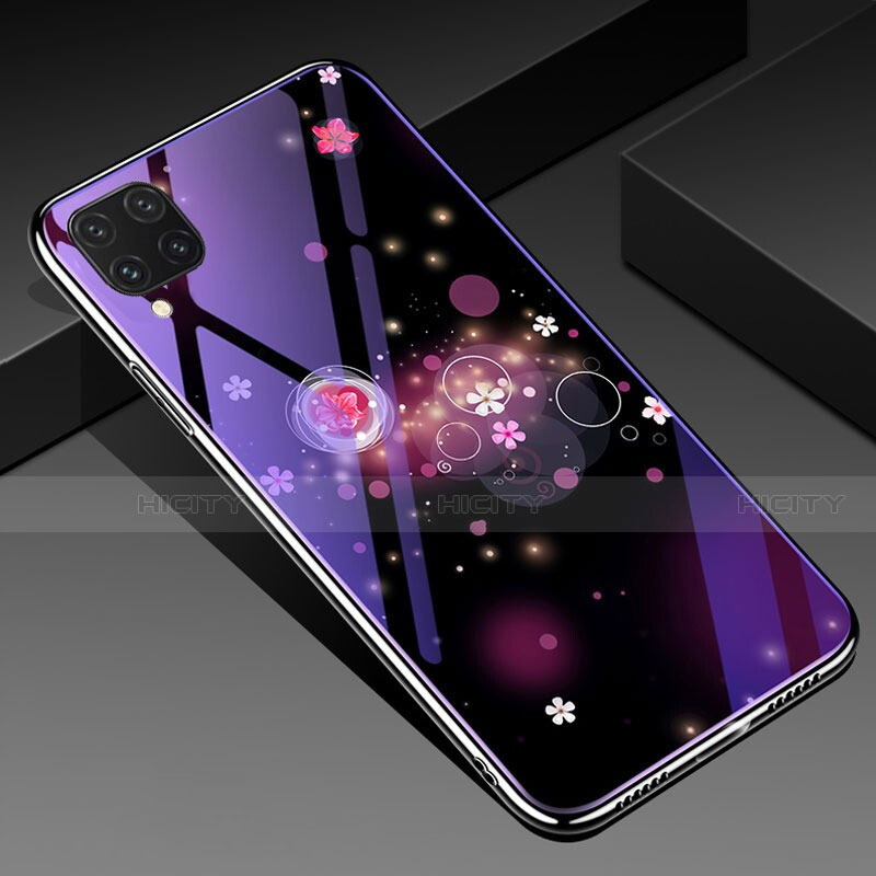 Coque Contour Silicone et Vitre Motif Fantaisie Miroir Etui Housse pour Huawei Nova 6 SE Violet Plus