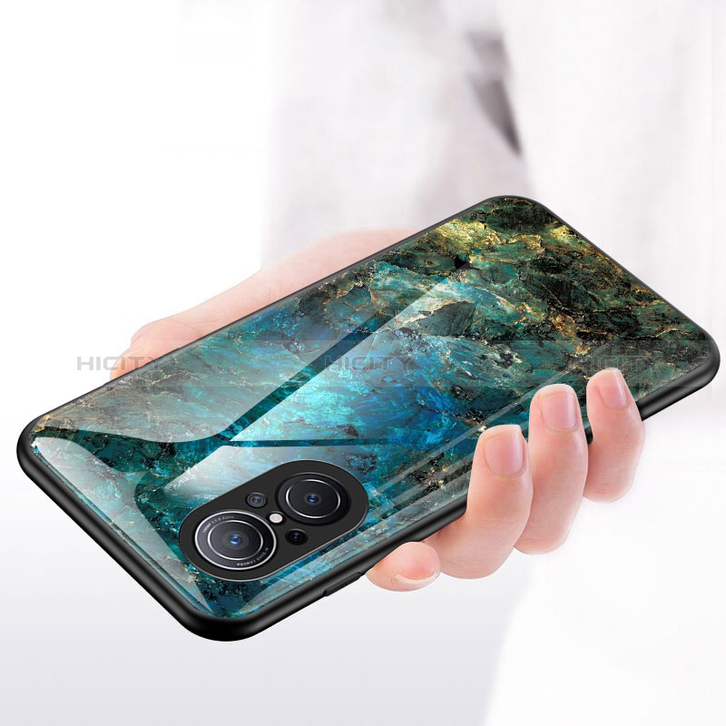 Coque Contour Silicone et Vitre Motif Fantaisie Miroir Etui Housse pour Huawei Nova 9 SE Plus