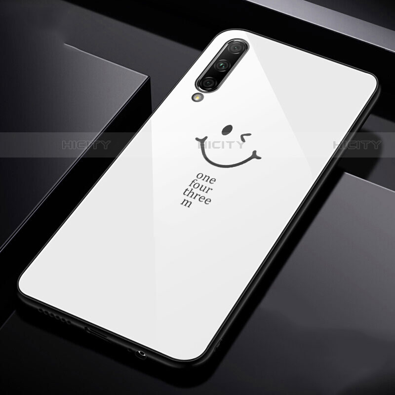 Coque Contour Silicone et Vitre Motif Fantaisie Miroir Etui Housse pour Huawei P Smart Pro (2019) Plus