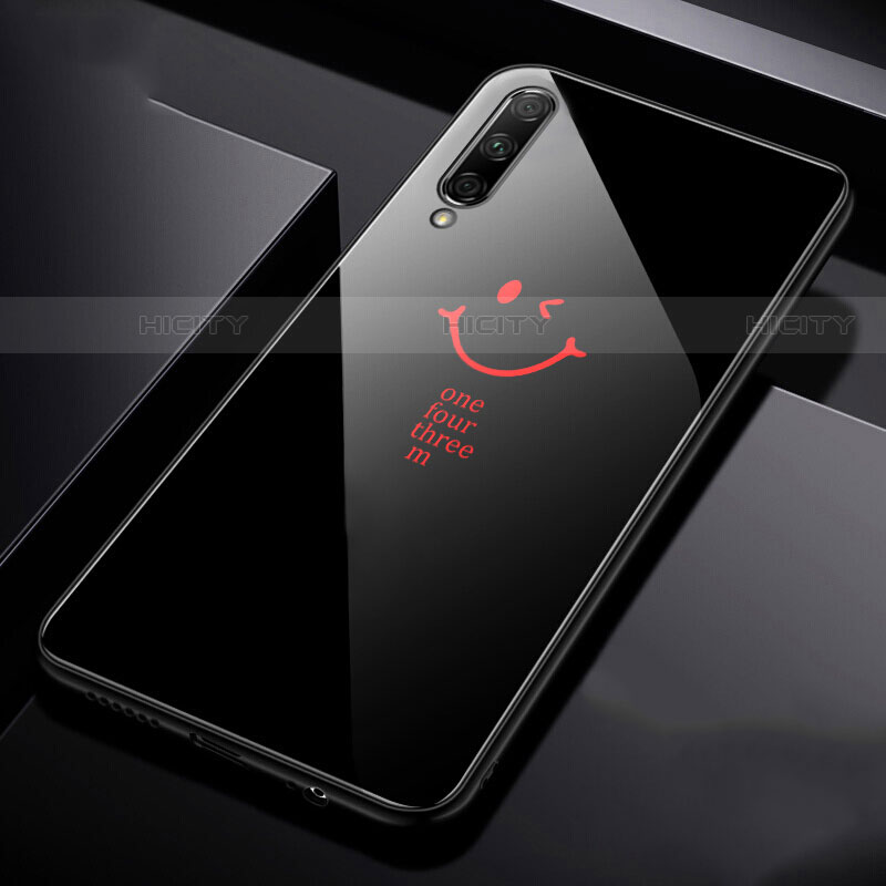 Coque Contour Silicone et Vitre Motif Fantaisie Miroir Etui Housse pour Huawei P Smart Pro (2019) Plus