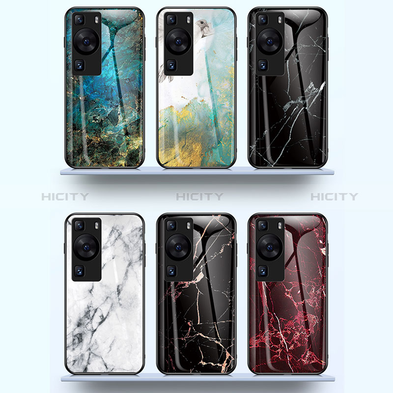 Coque Contour Silicone et Vitre Motif Fantaisie Miroir Etui Housse pour Huawei P60 Plus