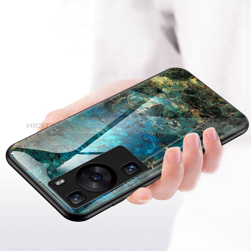 Coque Contour Silicone et Vitre Motif Fantaisie Miroir Etui Housse pour Huawei P60 Pro Plus