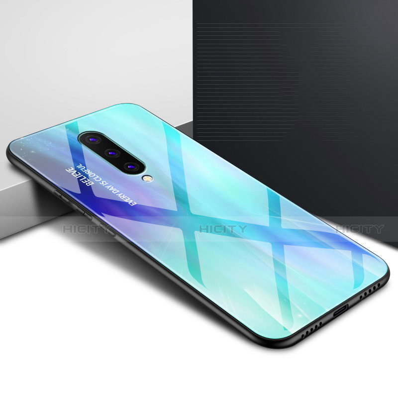 Coque Contour Silicone et Vitre Motif Fantaisie Miroir Etui Housse pour OnePlus 8 Plus