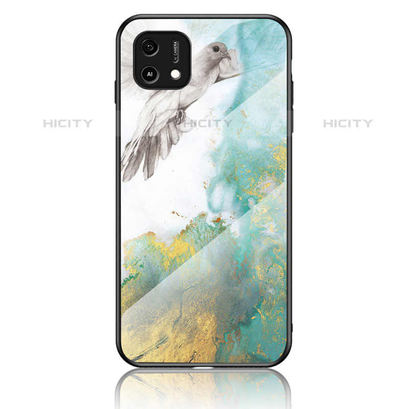 Coque Contour Silicone et Vitre Motif Fantaisie Miroir Etui Housse pour Oppo A16e Plus