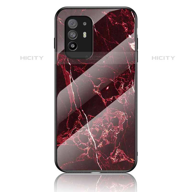 Coque Contour Silicone et Vitre Motif Fantaisie Miroir Etui Housse pour Oppo A94 5G Plus