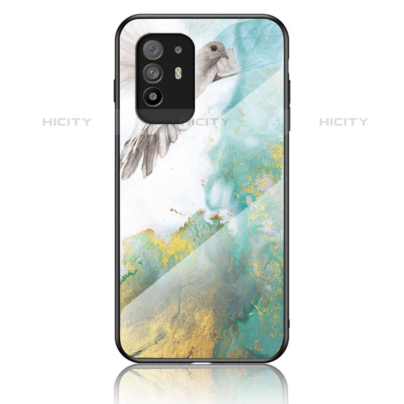 Coque Contour Silicone et Vitre Motif Fantaisie Miroir Etui Housse pour Oppo F19 Pro+ Plus 5G Plus