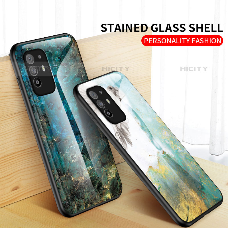 Coque Contour Silicone et Vitre Motif Fantaisie Miroir Etui Housse pour Oppo F19 Pro+ Plus 5G Plus